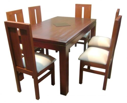 Comedor rectangular 150x90, 6 sillas,cherry comedores dyp ... Comedores muebles