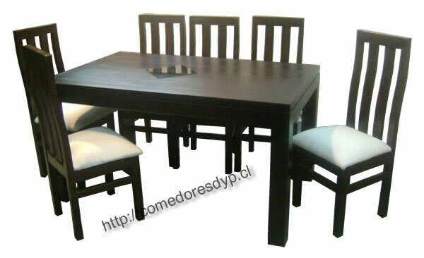 Comedor mesa rectangular 150X90, 6 sillas